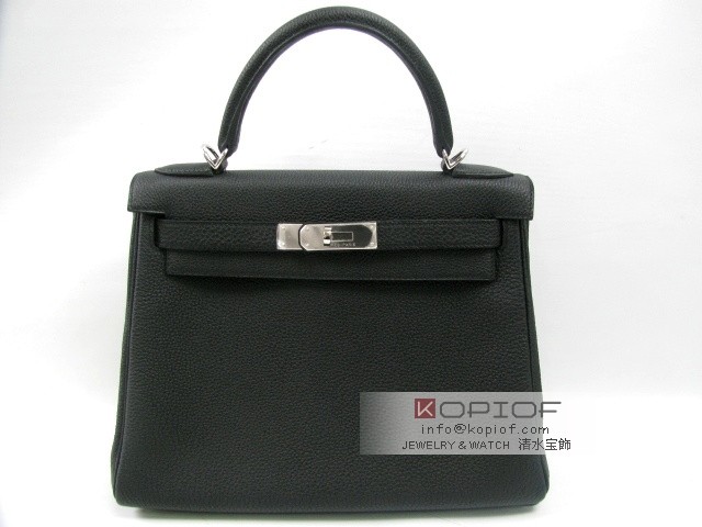 エルメス ケリー スーパーコピー28 トゴ ブラック(シルバー金具)